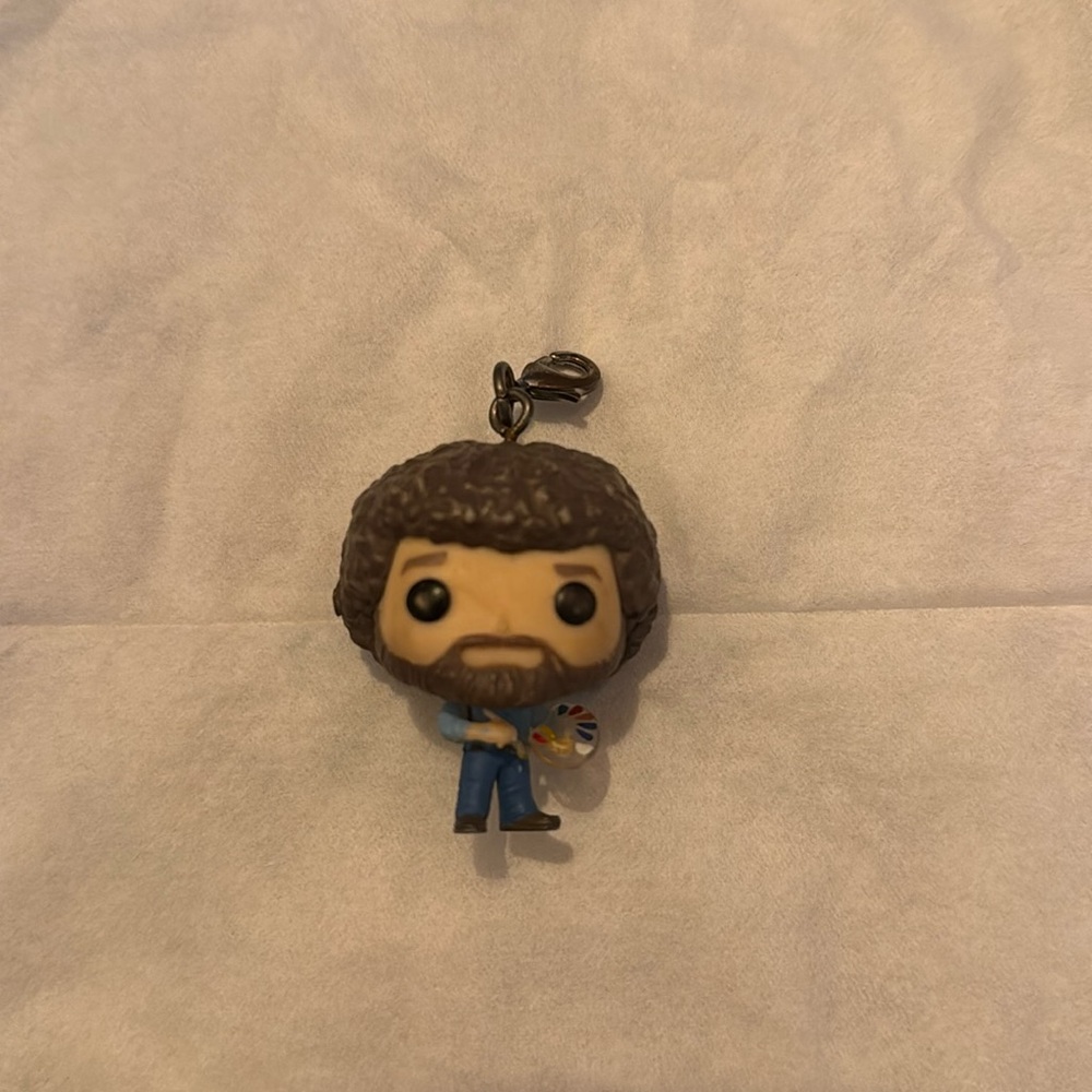 Mini Bob Ross keychain